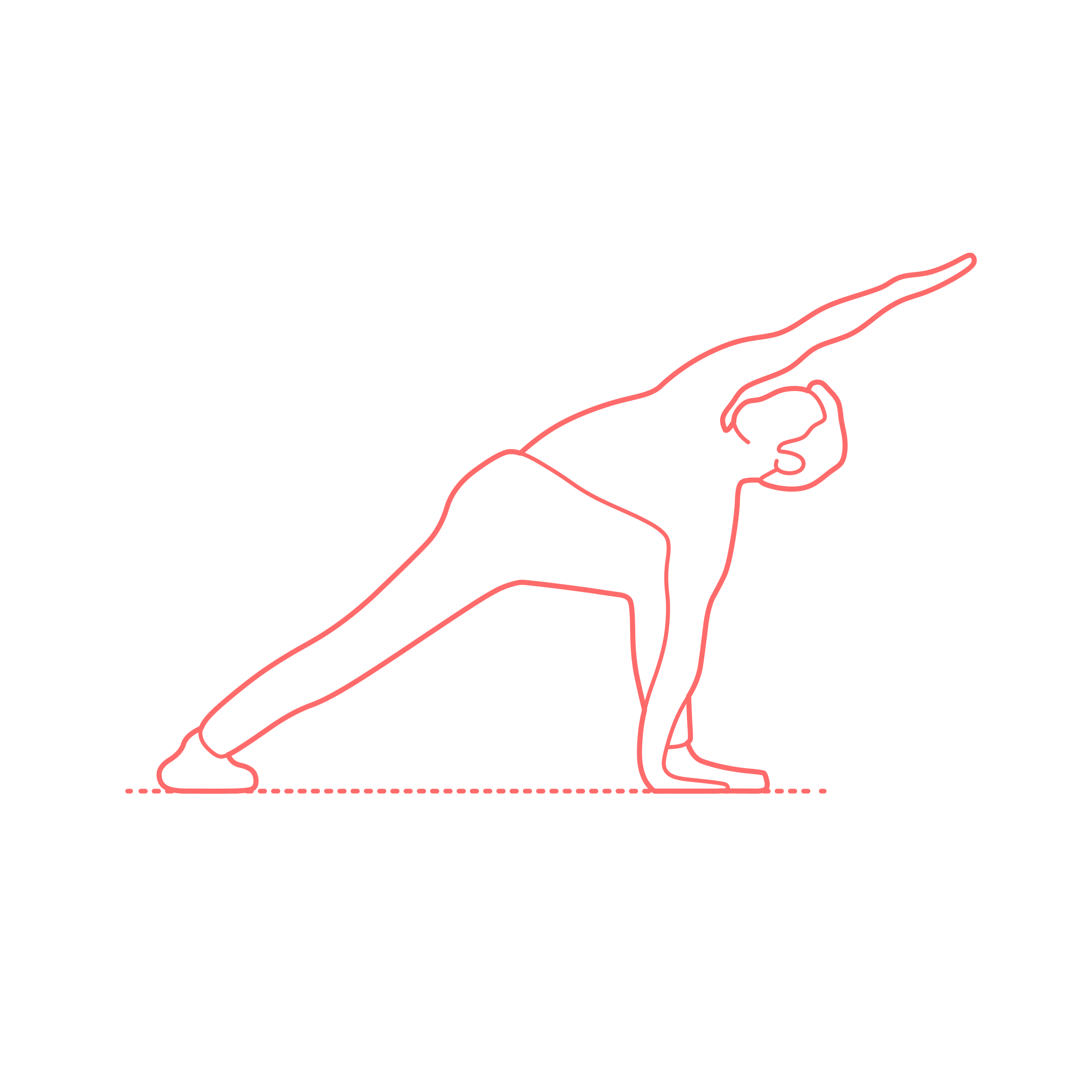 Humans Yoga Poses Revolved Extended Side Angle Pose Outline Icon Svg Set Free Vectors